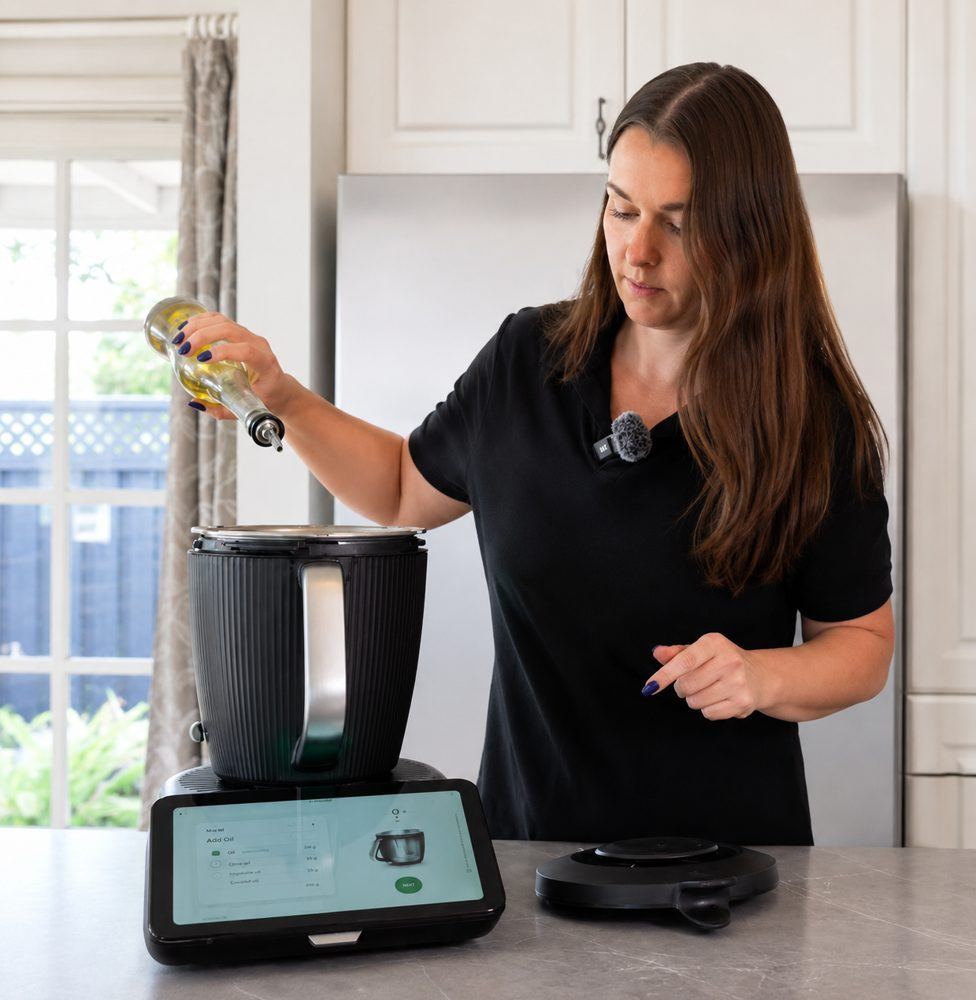 Carlie cooking with her Thermomix
